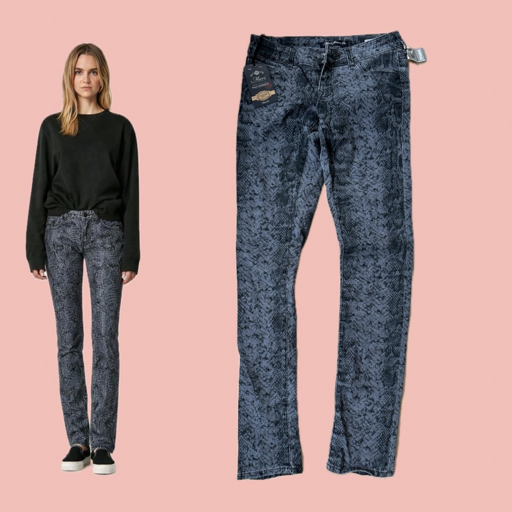 Mavi Serena Low Rise Super Skinny Snake Print Jeans – NWT Y2K